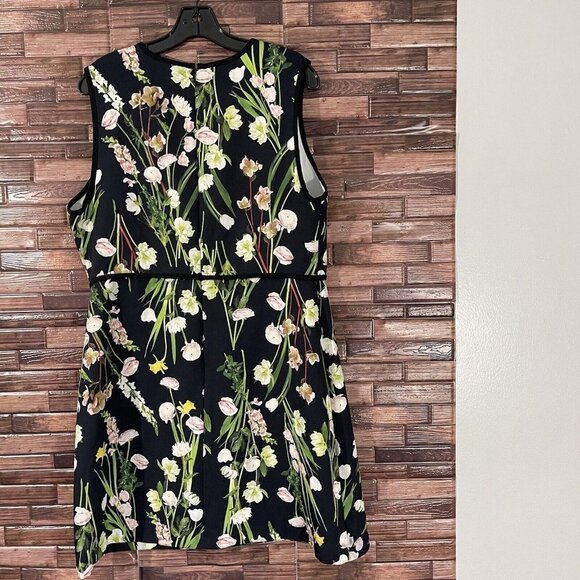 Victoria Beckham Target Size XL Black English Floral Sheath Dress - Picture 6 of 8